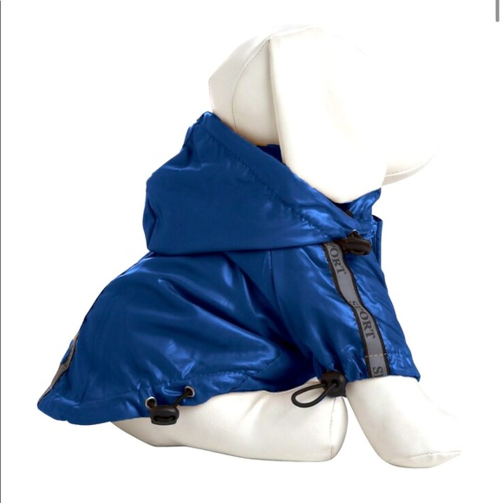Pet Life Reflecta-Sport Rain Jacket Blue Medium